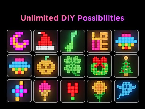 Govee Mini Leuchtpaneele RGBIC-Segmentfarben