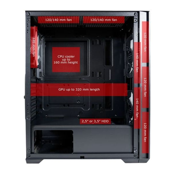 LC-Power PC-Gehäuse Gaming 717B – Meshwork_L Dark