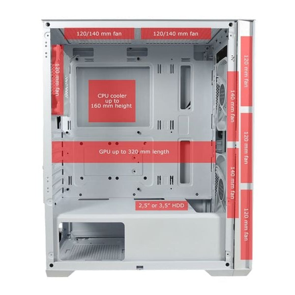 LC-Power PC-Gehäuse Gaming 717W – Meshwork_L Light