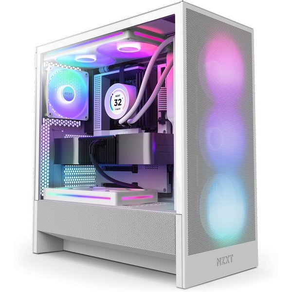 NZXT PC-Gehäuse H5 Flow RGB Weiss