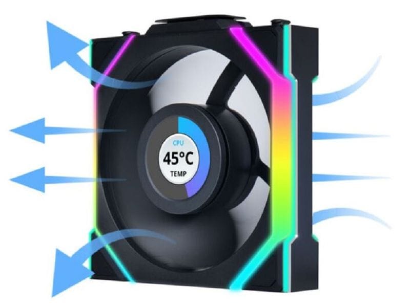 Lian Li PC-Lüfter UNI FAN SL 120 Reverse Blade Schwarz