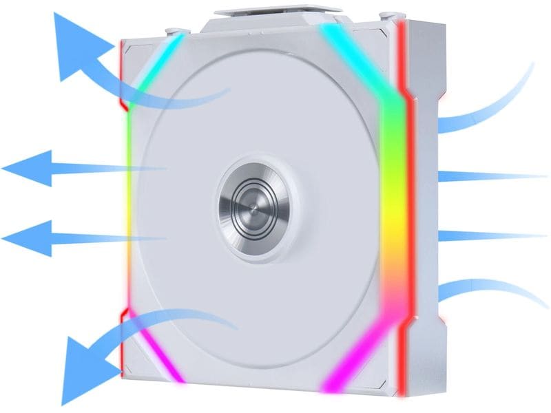 Lian Li PC-Lüfter UNI FAN SL 120 Reverse Blade 3-er Pack Weiss