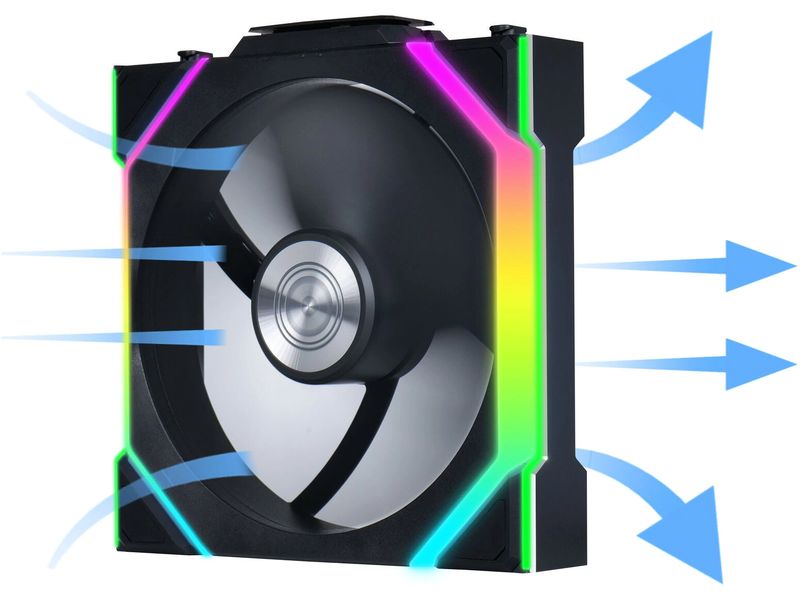 Lian Li PC-Lüfter UNI FAN SL 120 3-er Pack inkl. Controller Schwarz