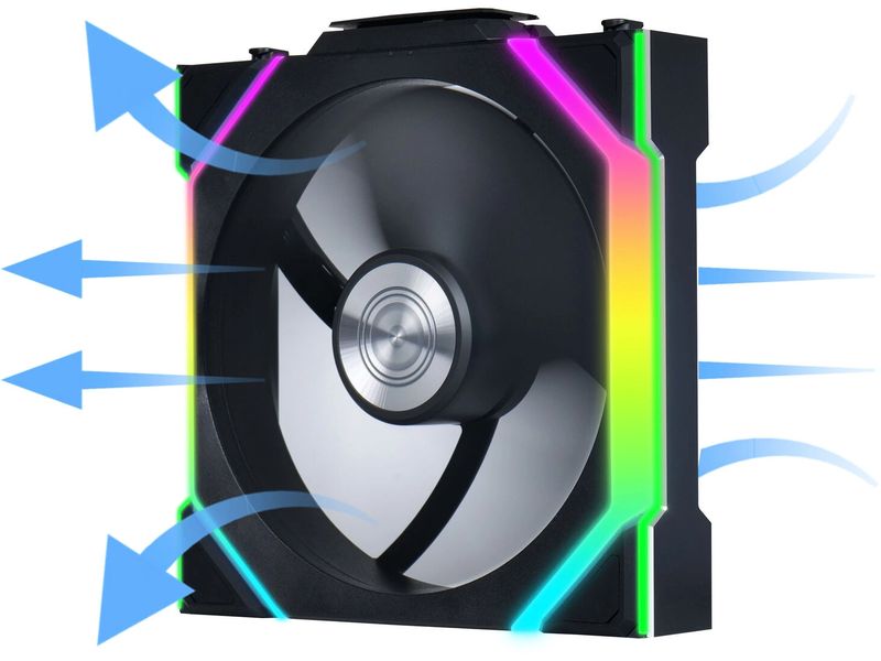 Lian Li PC-Lüfter UNI FAN SL 120 Reverse Blade Schwarz