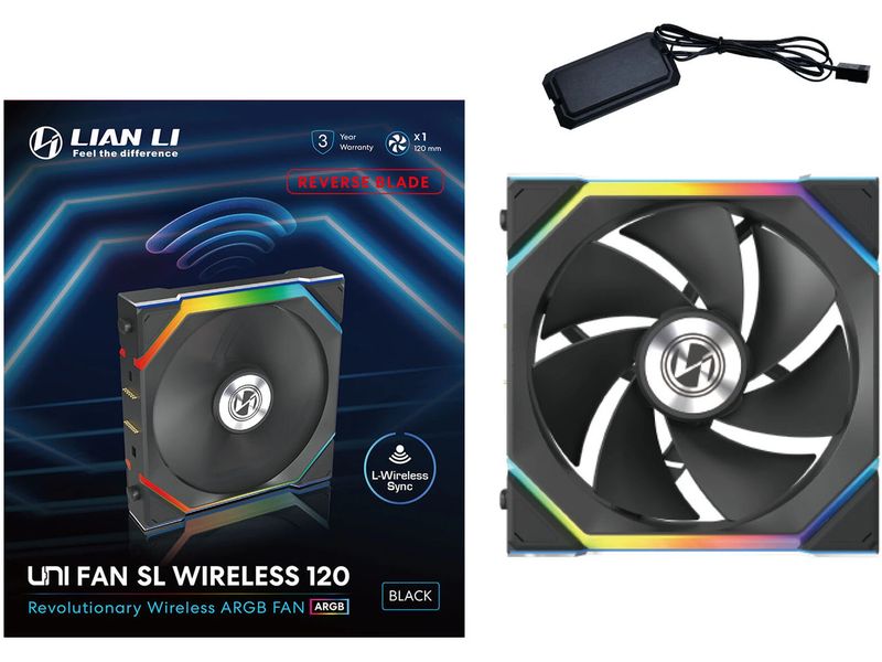 Lian Li PC-Lüfter UNI FAN SL 120 Reverse Blade Schwarz