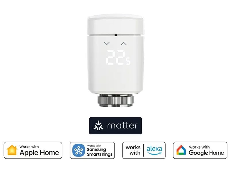 Eve Systems Heizkörperthermostat Eve Thermo, Matter, Weiss