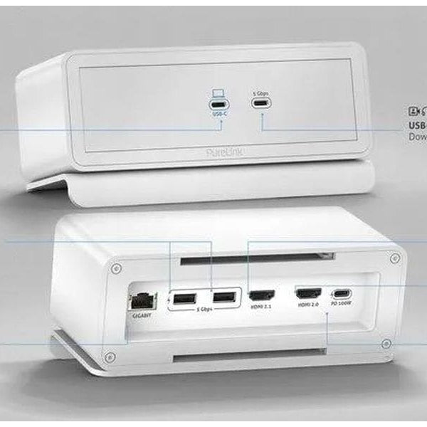 PureLink Dockingstation Mediahub2 USB-C, Weiss