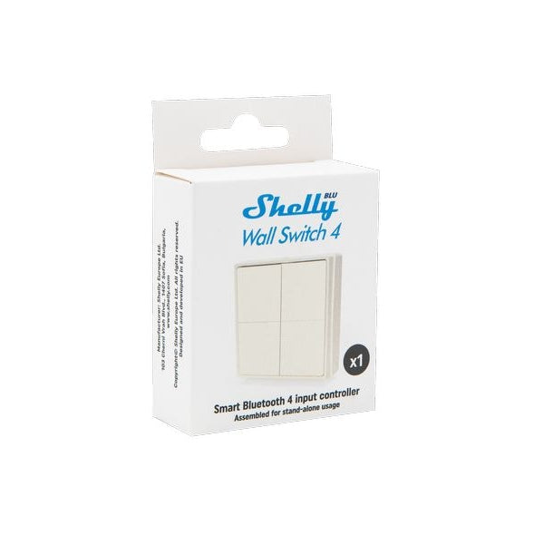 Shelly BLU Wall switch 4 weiss, stand alone