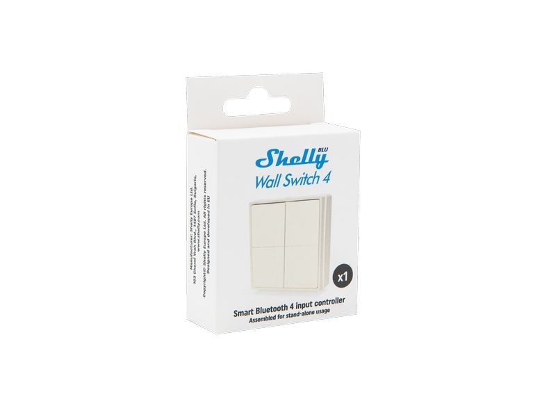Shelly BLU Wall switch 4 weiss, stand alone