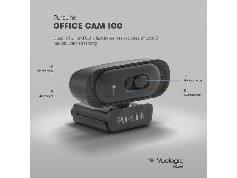 PureLink Webcam Vuelogic 2K Quad HD