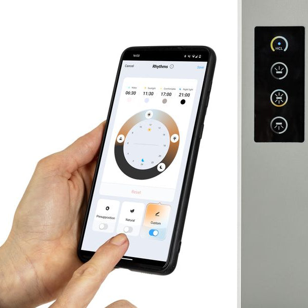 office focus Bürostehleuchte HCL LED 100 W, Grau