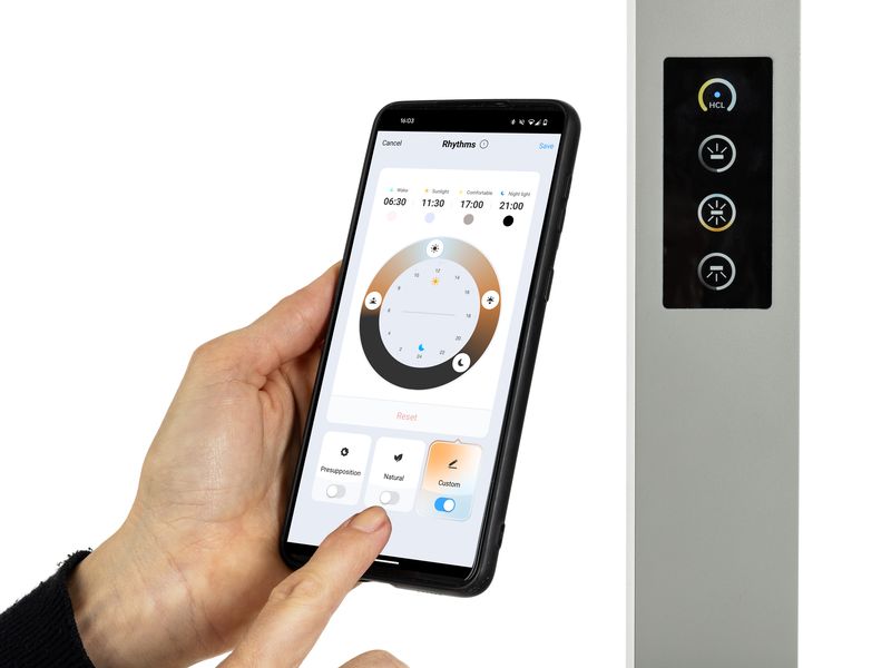 office focus Bürostehleuchte HCL LED 100 W, Grau