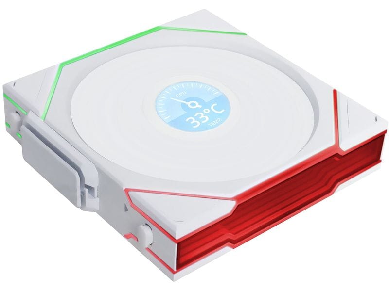 Lian Li PC-Lüfter Uni Fan TL LCD 3 er-Pack inkl. Controller, Weiss