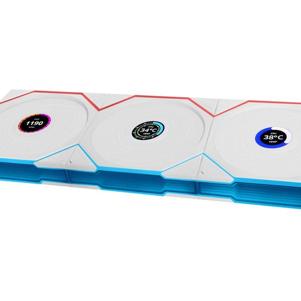 Lian Li PC-Lüfter Uni Fan TL LCD 3 er-Pack inkl. Controller, Weiss