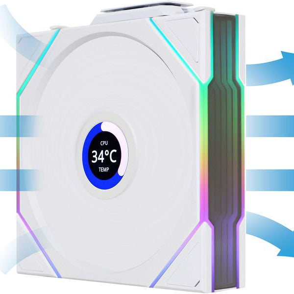 Lian Li PC-Lüfter Uni Fan TL LCD 3 er-Pack inkl. Controller, Weiss