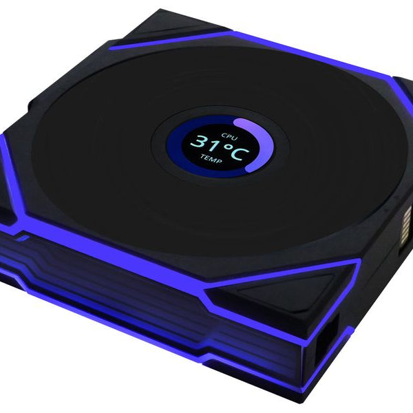 Lian Li PC-Lüfter Uni Fan TL LCD 3 er-Pack inkl. Controller, Schwarz