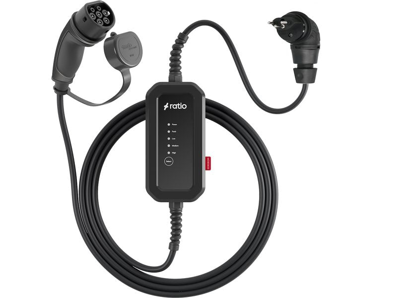 Ratio Electric Ladekabel Electric Notladekabel T13 - Typ 2