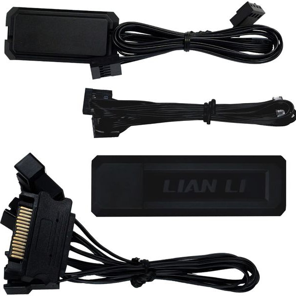 Lian Li PC-Lüfter Uni Fan TL LCD 3 er-Pack inkl. Controller, Schwarz
