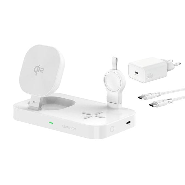 4smarts Qi2 Ladestation Trident mit Charger für Samsung Watch, weiss