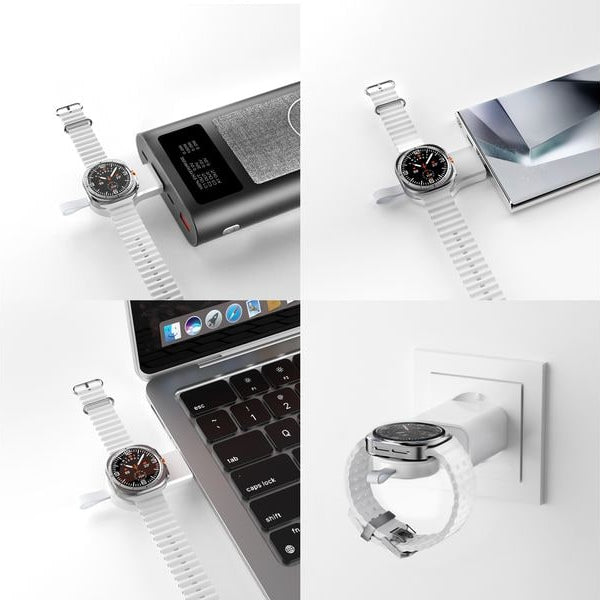 4smarts Qi2 Ladestation Trident mit Charger für Samsung Watch, weiss