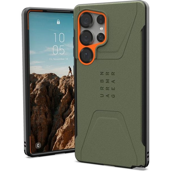 UAG Back Cover Civilian Galaxy S25 Ultra Olive drab/orange