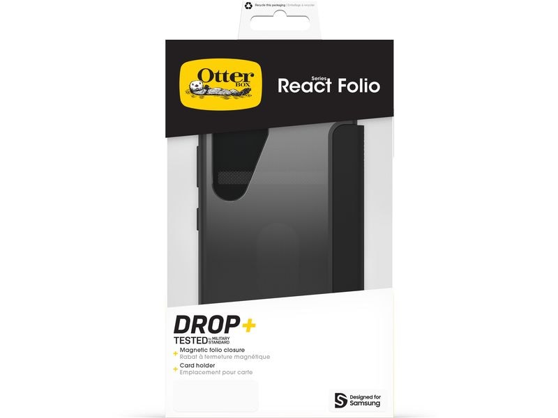 Otterbox Back Cover React Folio Galaxy S25 Transparent Schwarz