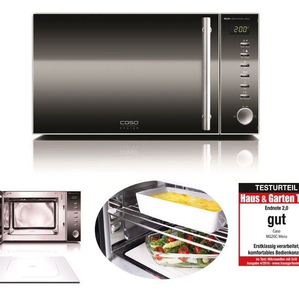 Caso Mikrowelle MG20 Ceramic Menu Schwarz