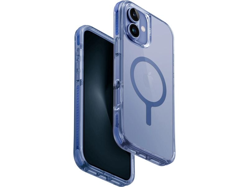 Uniq Back Cover Combat Hybrid iPhone 16 Plus Blau