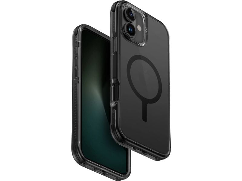 Uniq Back Cover Combat Hybrid iPhone 16 Maglick Carbon