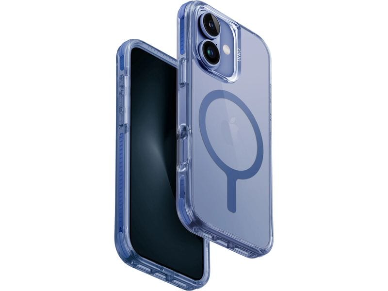Uniq Back Cover Combat Hybrid iPhone 16 Maglick Blau