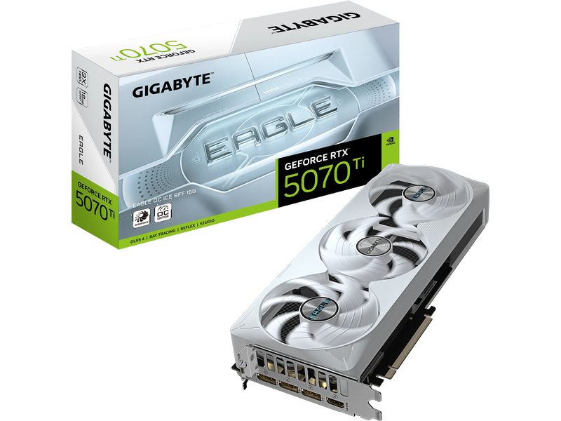 Gigabyte Grafikkarte GeForce RTX 5070 Ti EAGLE OC ICE SFF 16 GB