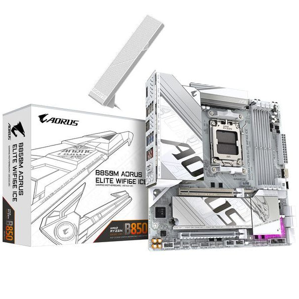 Gigabyte Mainboard B850M AORUS ELITE WIFI6E ICE