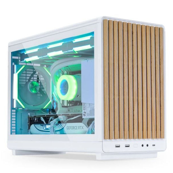 Lian Li PC-Gehäuse A3-mATX Wood Edition Buche, Weiss