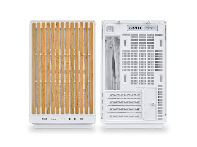 Lian Li PC-Gehäuse A3-mATX Wood Edition Buche, Weiss