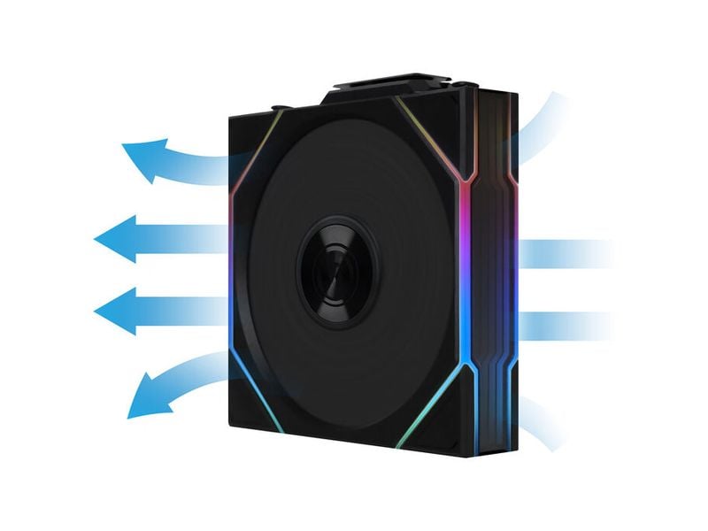 Lian Li UNI FAN TL Wireless PWM 3er-Pack – Reverse Blade Schwarz