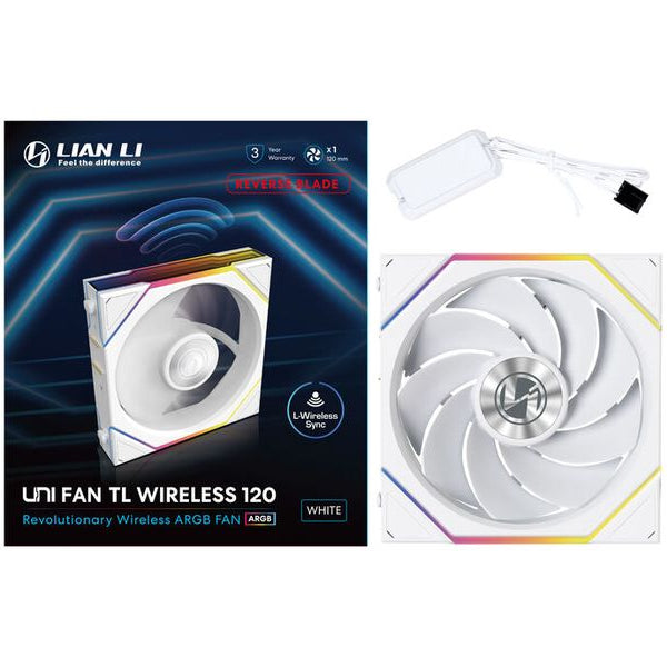 Lian Li PC-Lüfter UNI FAN TL Wireless ARGB PWM – Reverse Blade Weiss