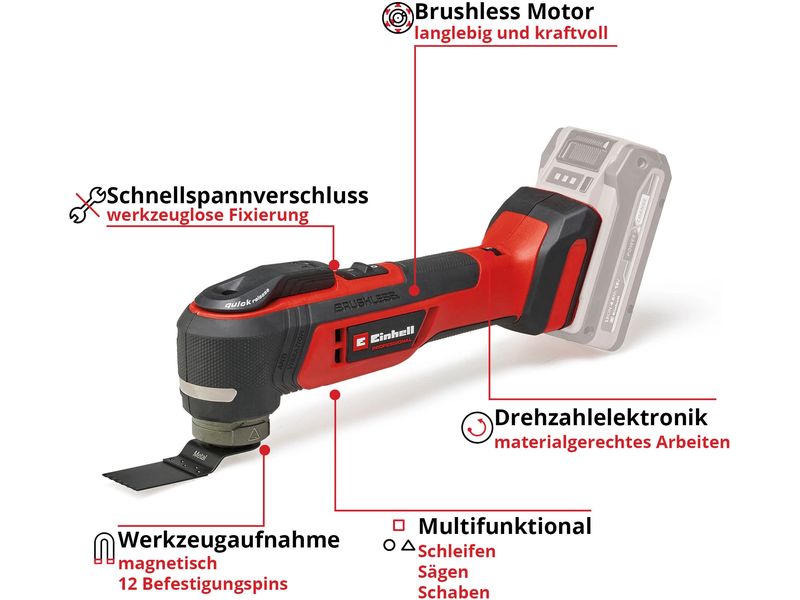 Einhell Multifunktionswerkzeug TP-MG 18 Li BL – Solo