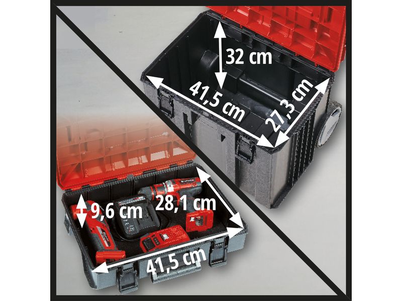 Einhell Systemkoffer E-Case Tower -teilig