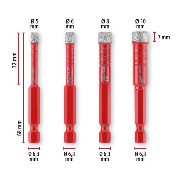 Einhell XS-CASE Dia. Fliesenb. 4tlg LS