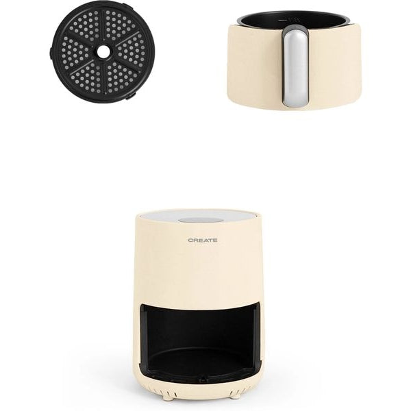 Create Heissluft-Fritteuse Air Fryer Creme 1.5 l