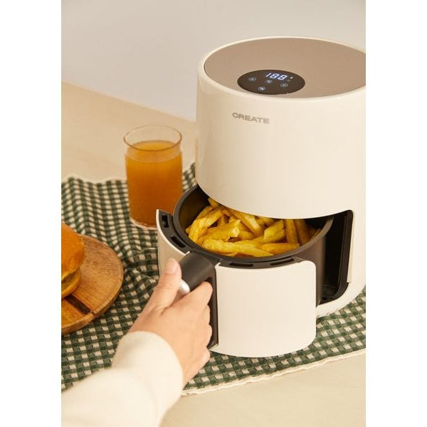 Create Heissluft-Fritteuse Air Fryer Creme 1.5 l