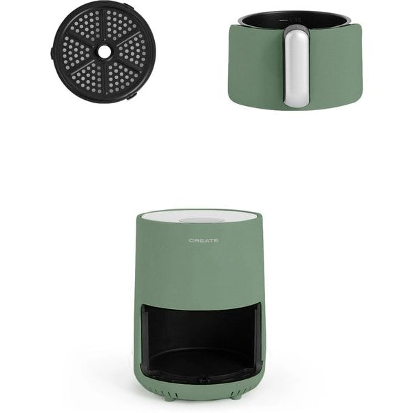 Create Heissluft-Fritteuse Air Fryer Salbeigrün 1.5 l