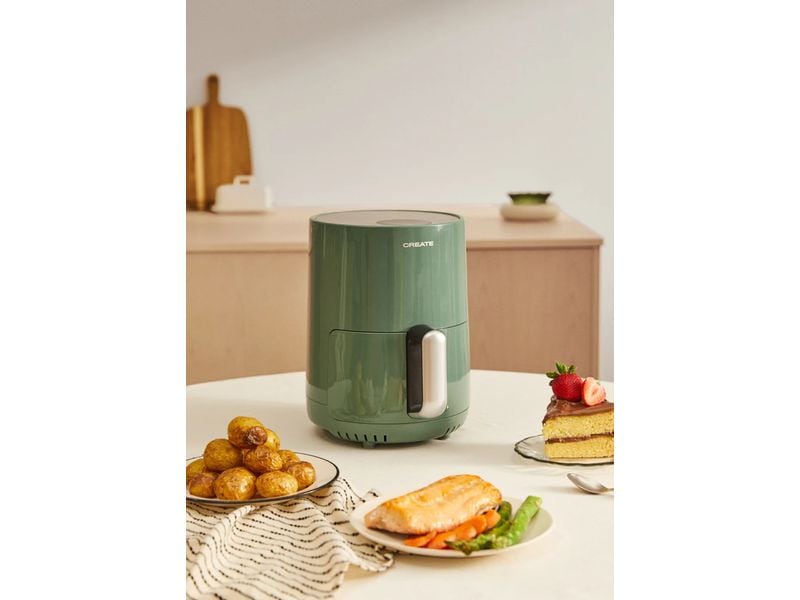Create Heissluft-Fritteuse Air Fryer Salbeigrün 1.5 l