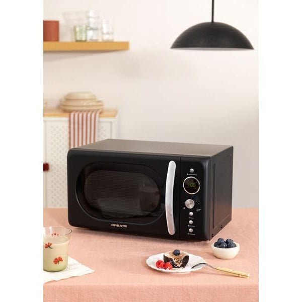 Create Mikrowelle Retro Schwarz