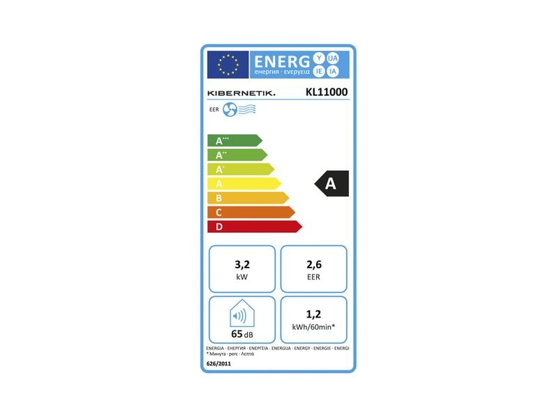 Kibernetik Klimagerät KMO11000 50 m³, Schwarz