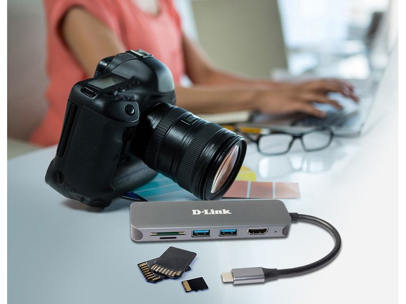 D-Link DUB-2327 USB-C Hub USB Typ-A/USB Typ-C