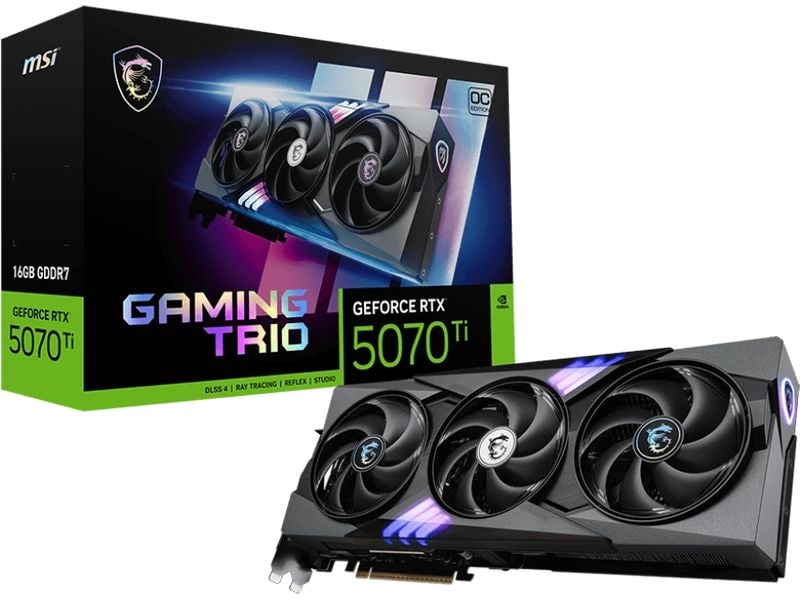 MSI Grafikkarte GeForce RTX 5070 Ti 16G GAMING TRIO OC