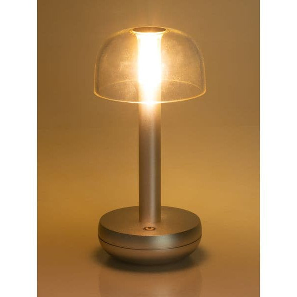 COCON USB-Tischleuchte Pilz, Silber