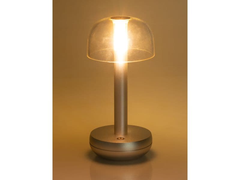 COCON USB-Tischleuchte Pilz, Silber