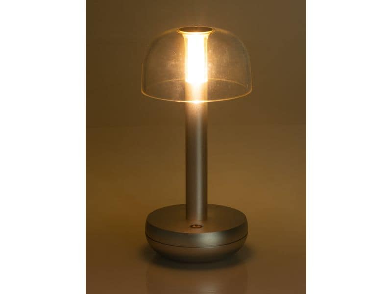 COCON USB-Tischleuchte Pilz, Silber